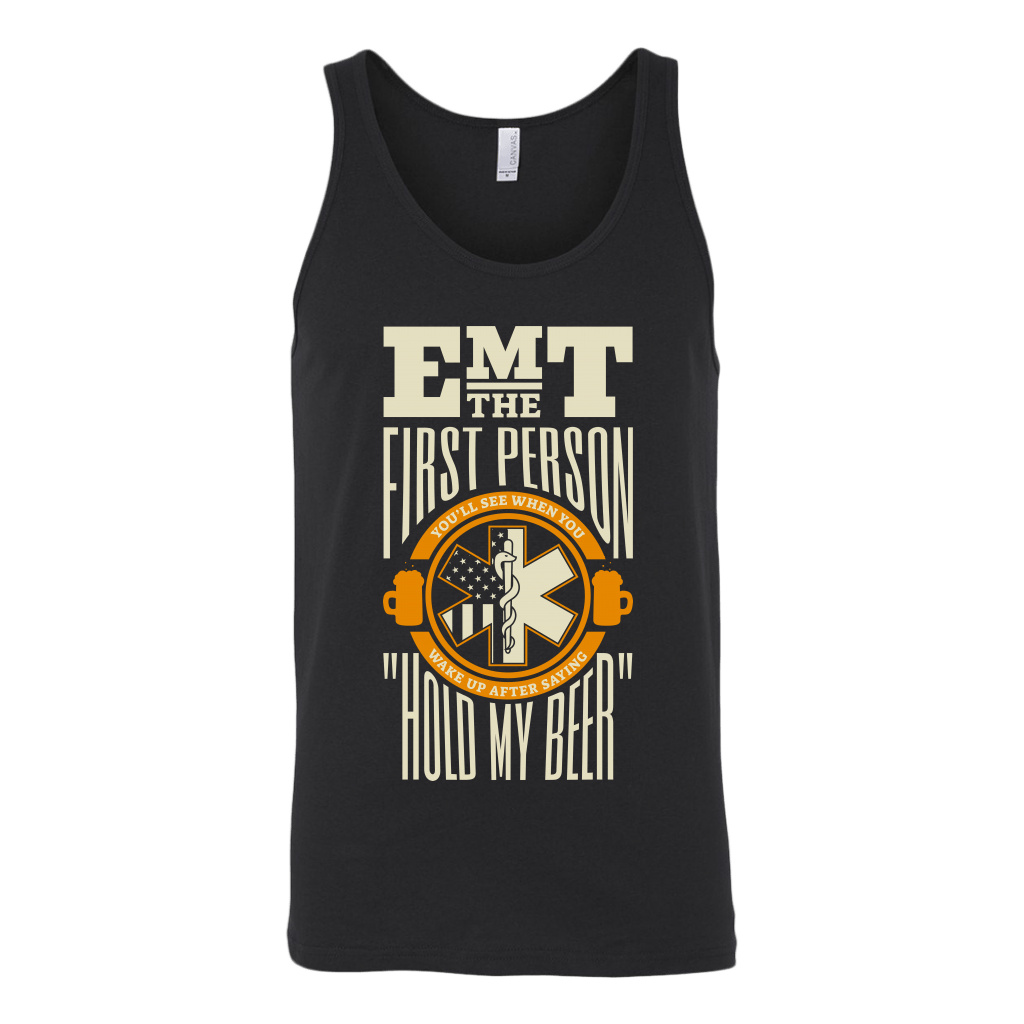 top gear beer Hold My Beer EMT Tank Top Black / S