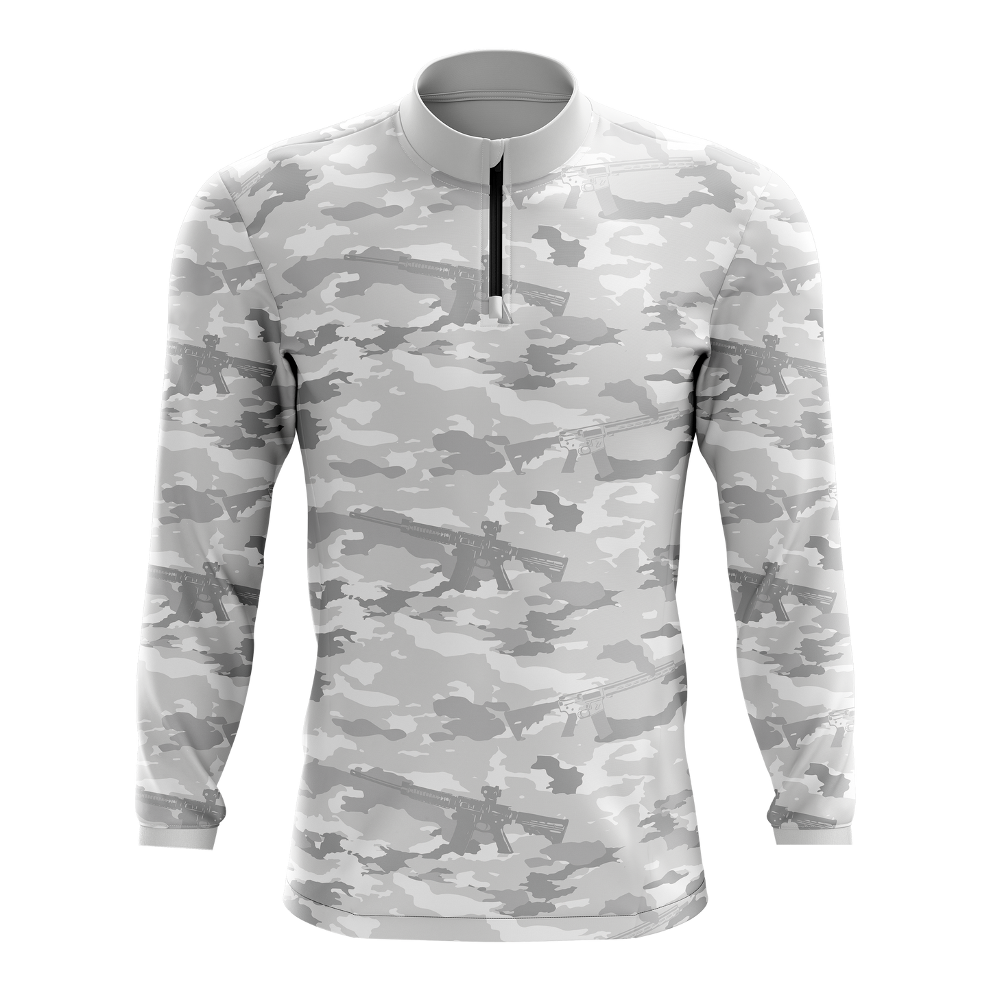 Arctic Ghost Camo Men's Quarter Zip Pullover