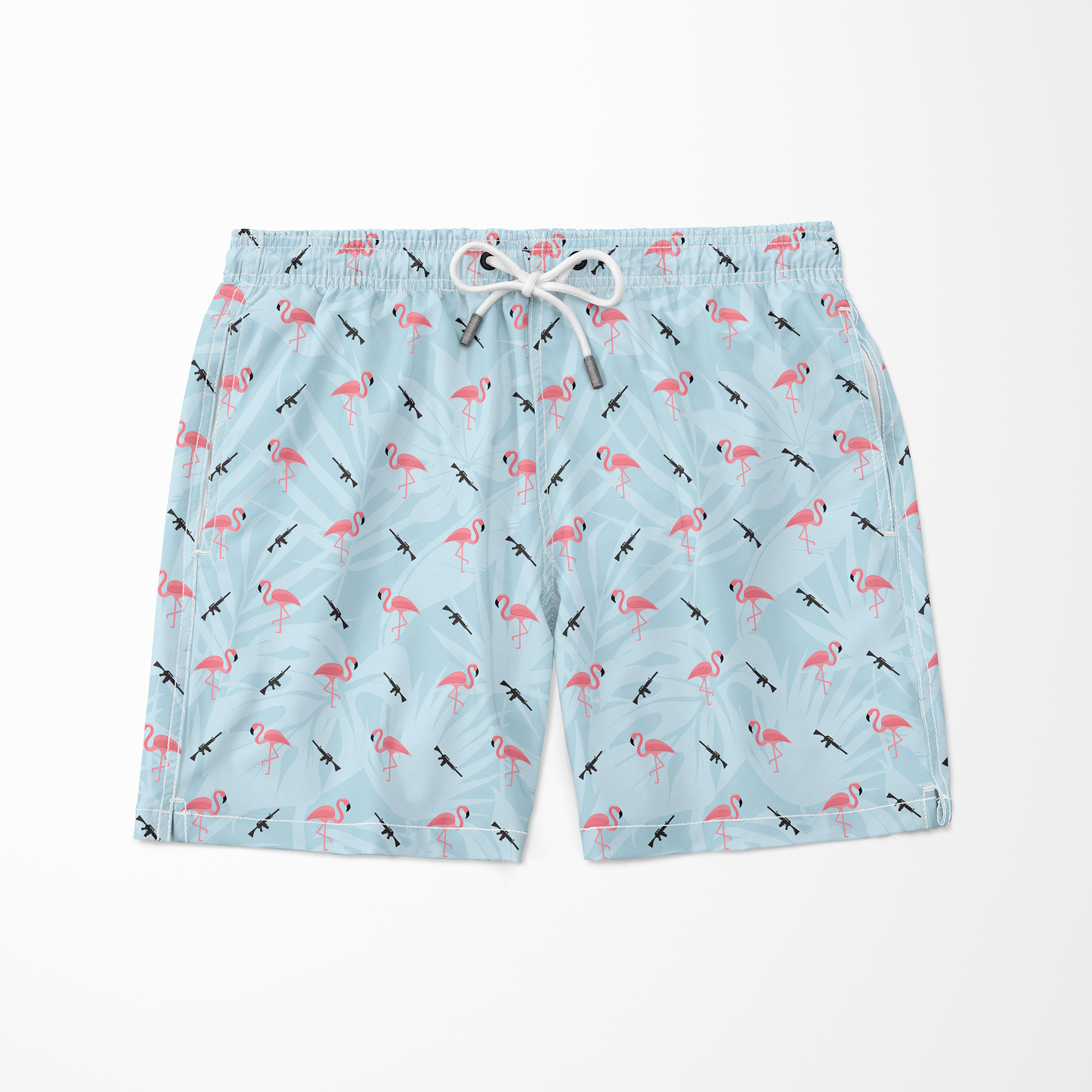 Eagle Six Gear Armed Flamingos Swim Trunks