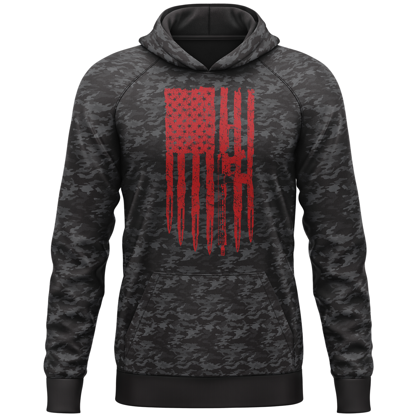Black Camo Flag Hoodie