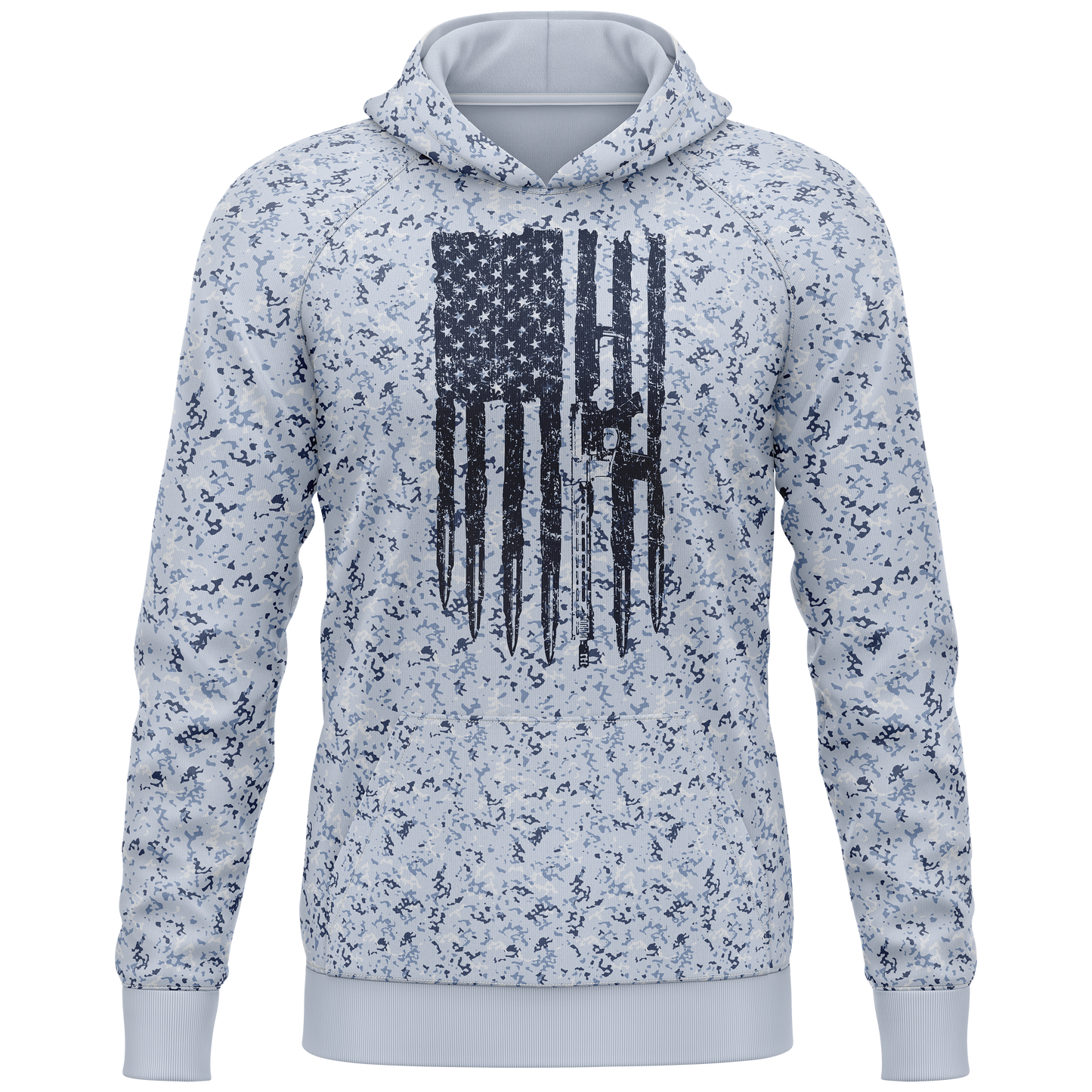 Blue Camo Flag Hoodie