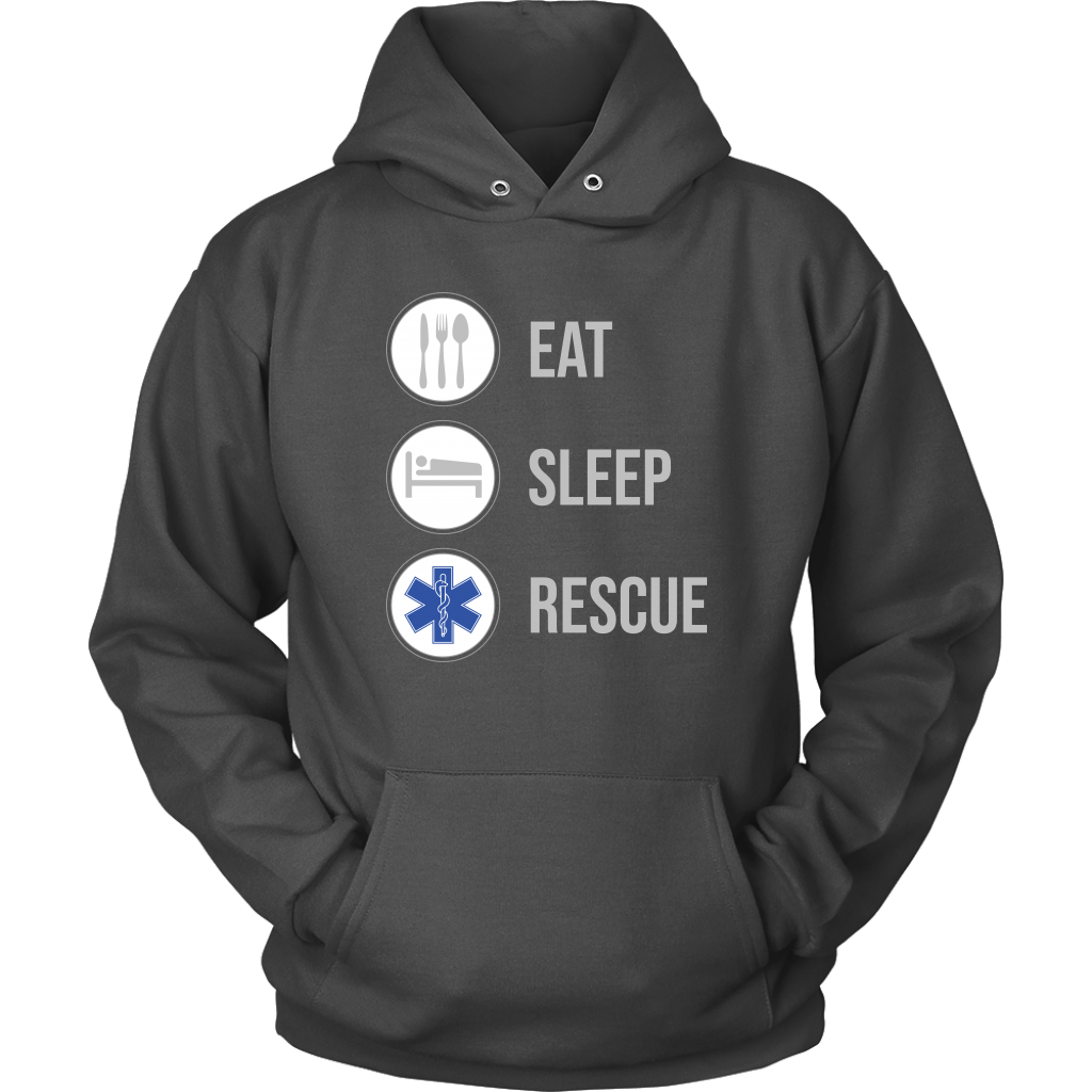 Eat, Sleep, Rescue EMT Unisex Hoodie
