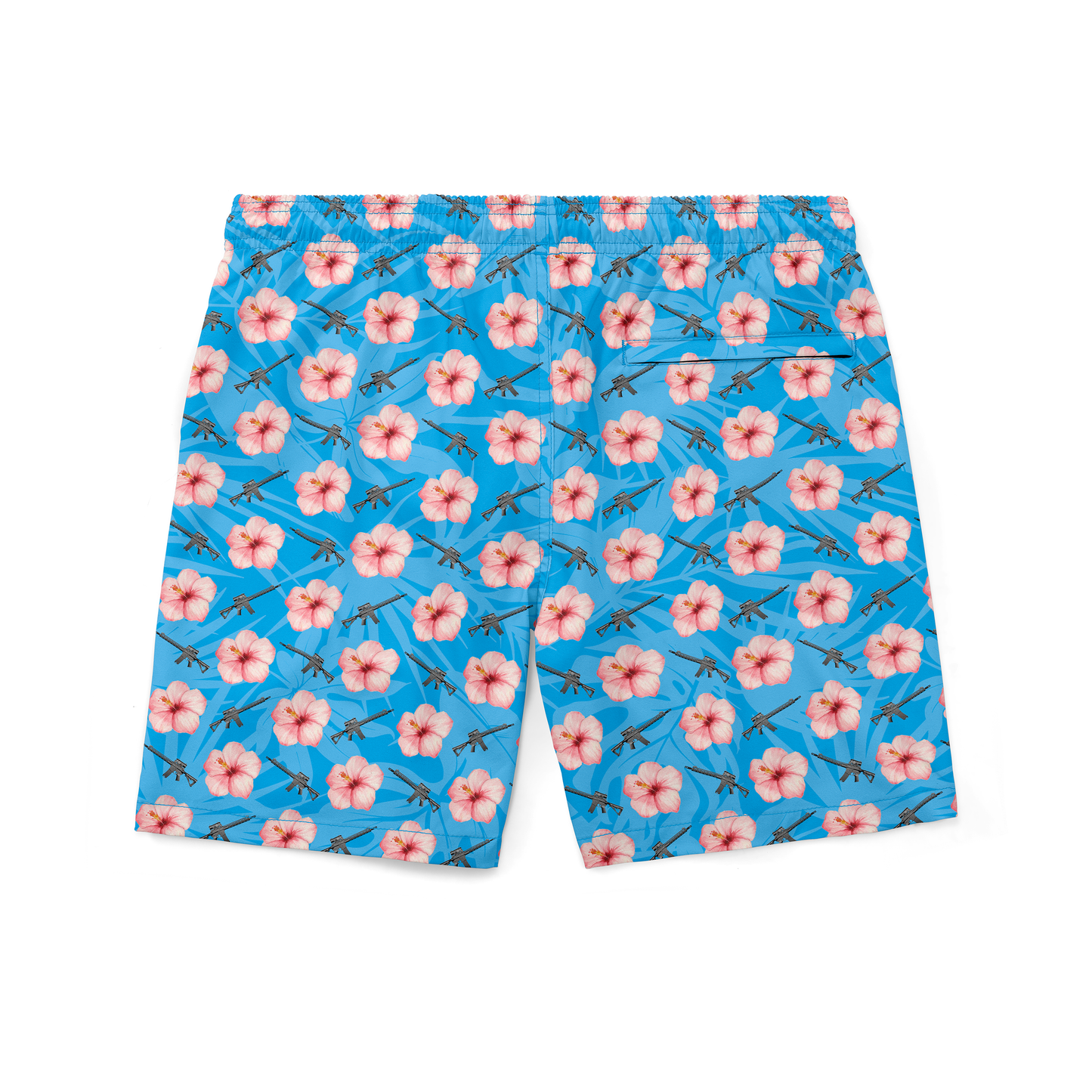 Hibiscus AR15 Swim Trunks