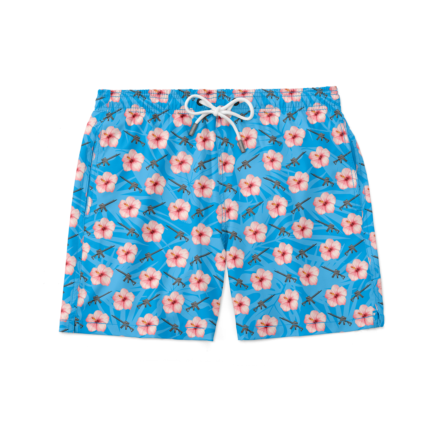 Hibiscus AR15 Swim Trunks