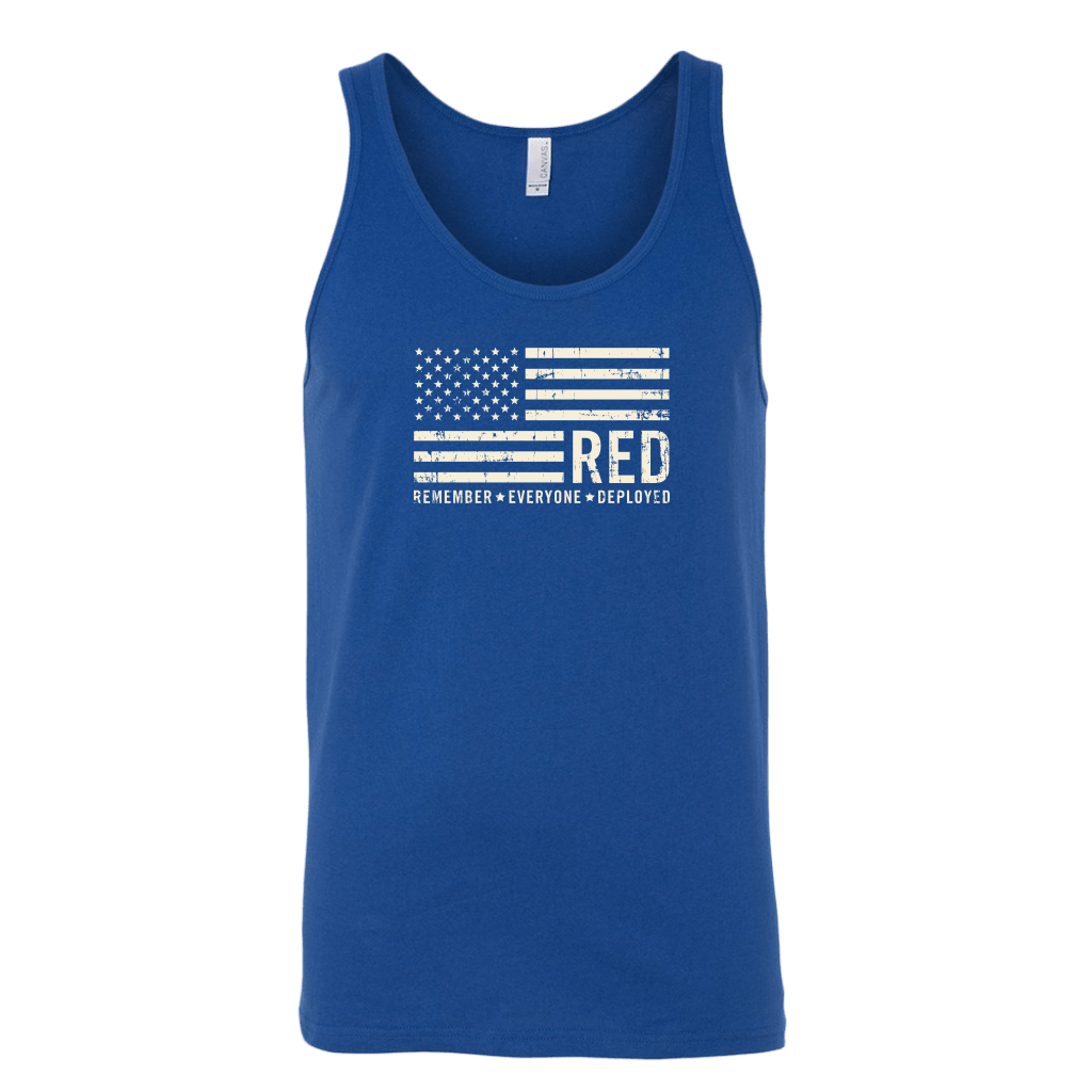 R.E.D - Remember Everyone Deployed US Flag Tank Top