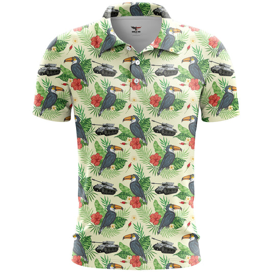 Toucans and Tanks Golf Polo Shirt