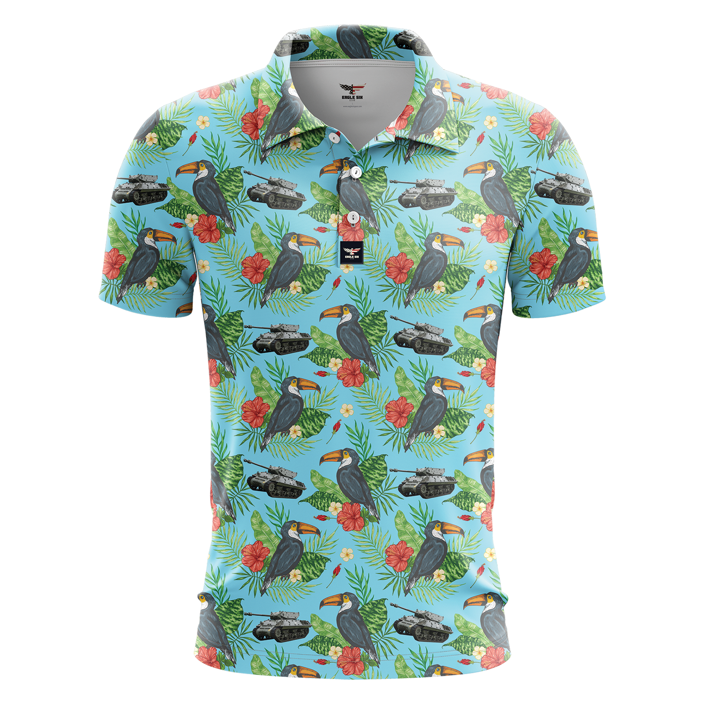 Toucans and Tanks Golf Polo Shirt