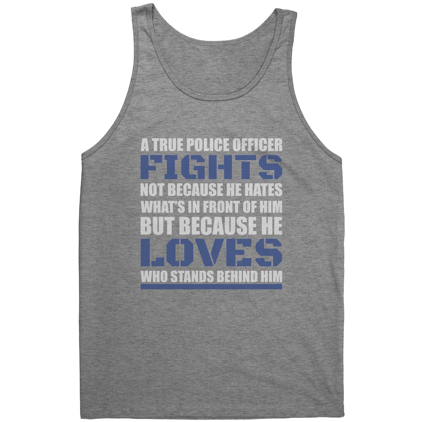 True Police Officer Thin Blue Line Tank Top