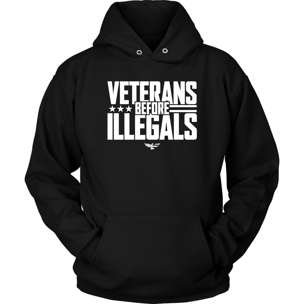 Veterans Before Illegals Unisex Hoodie