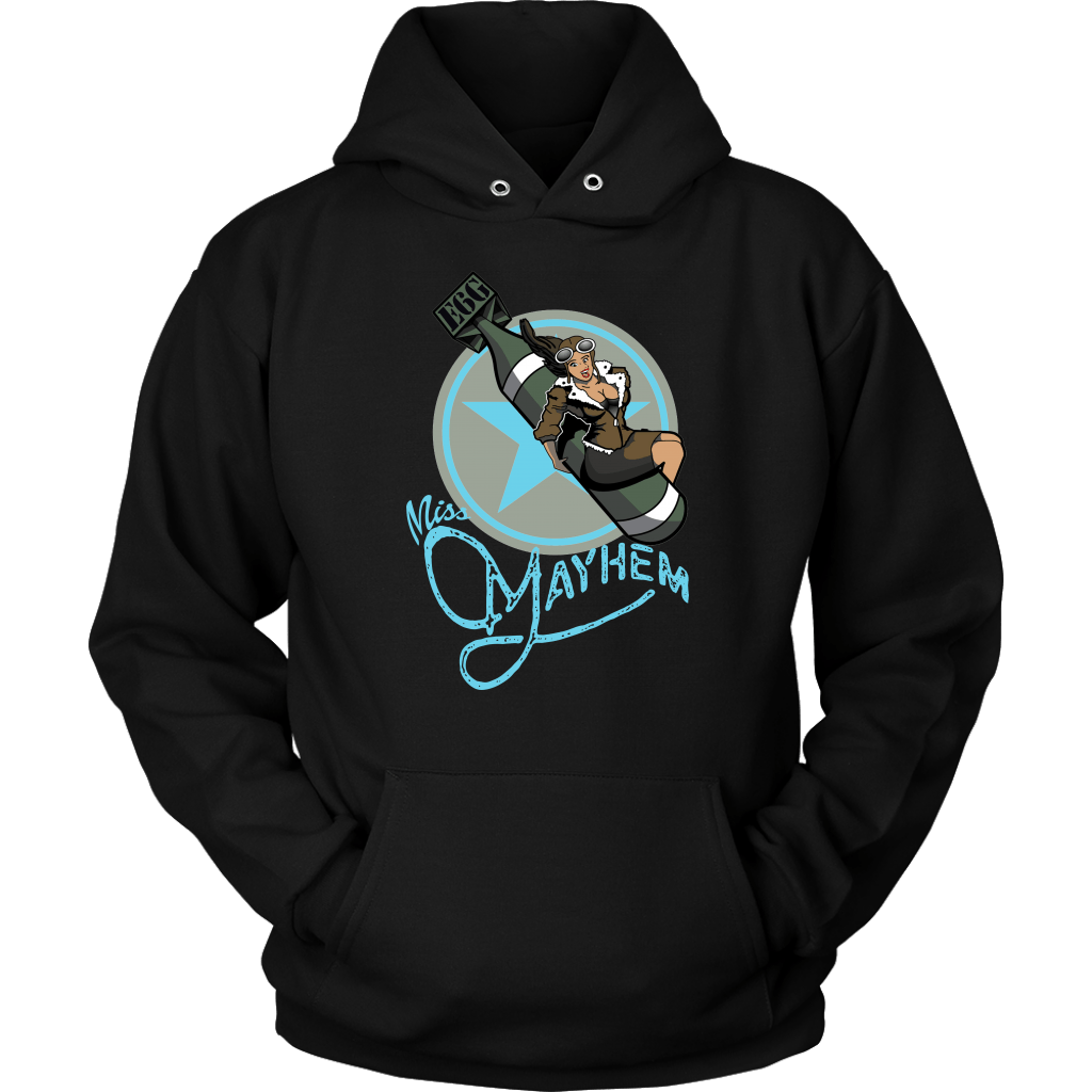 mayhem gear Miss Mayhem Nose Art Unisex Hoodie Unisex Hoodie / Black / S