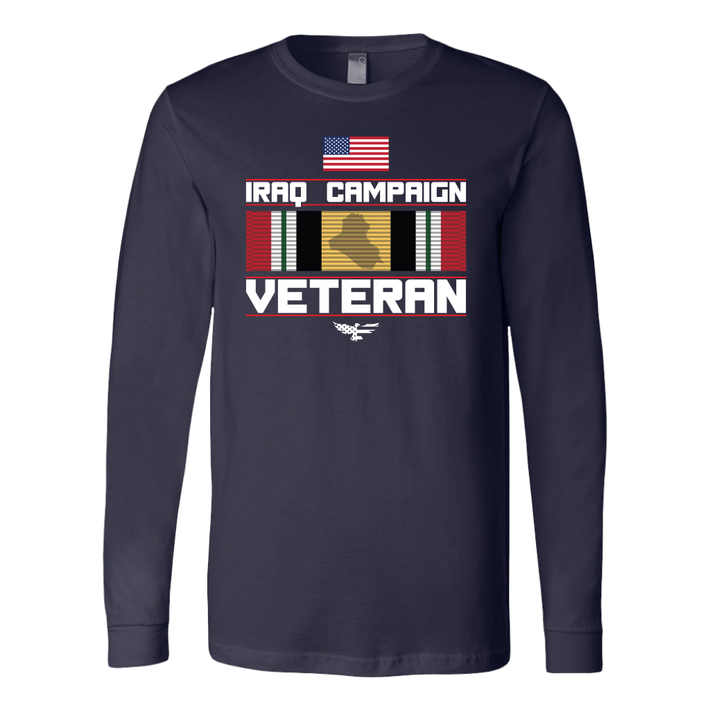 Iraq Ribbon American Made Long Sleeve