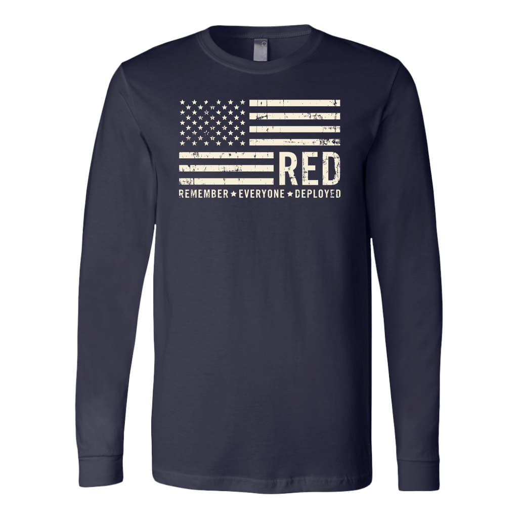 R.E.D. - Remember Everyone Deployed US Flag Long Sleeve