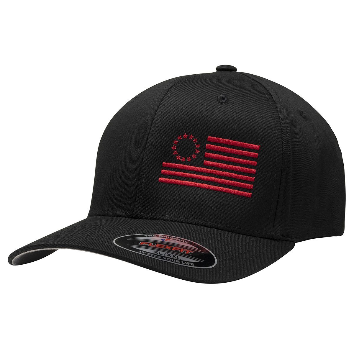 The Black B Ross Flexfit Side Flag Hat