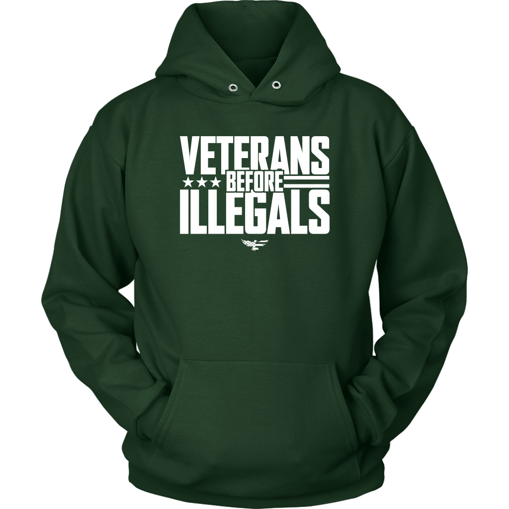 Veterans Before Illegals Unisex Hoodie