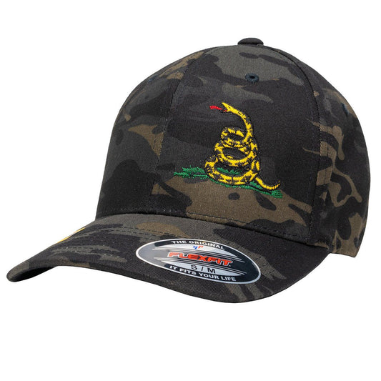 Don't Tread On Me Flexfit Black Multicam Hat