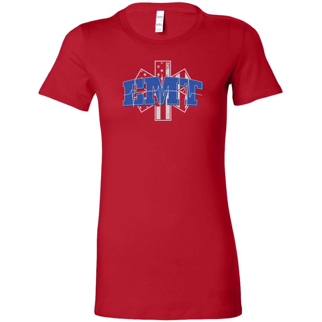 Star of Life EKG Heartbeat Line EMT Women's T-shirt