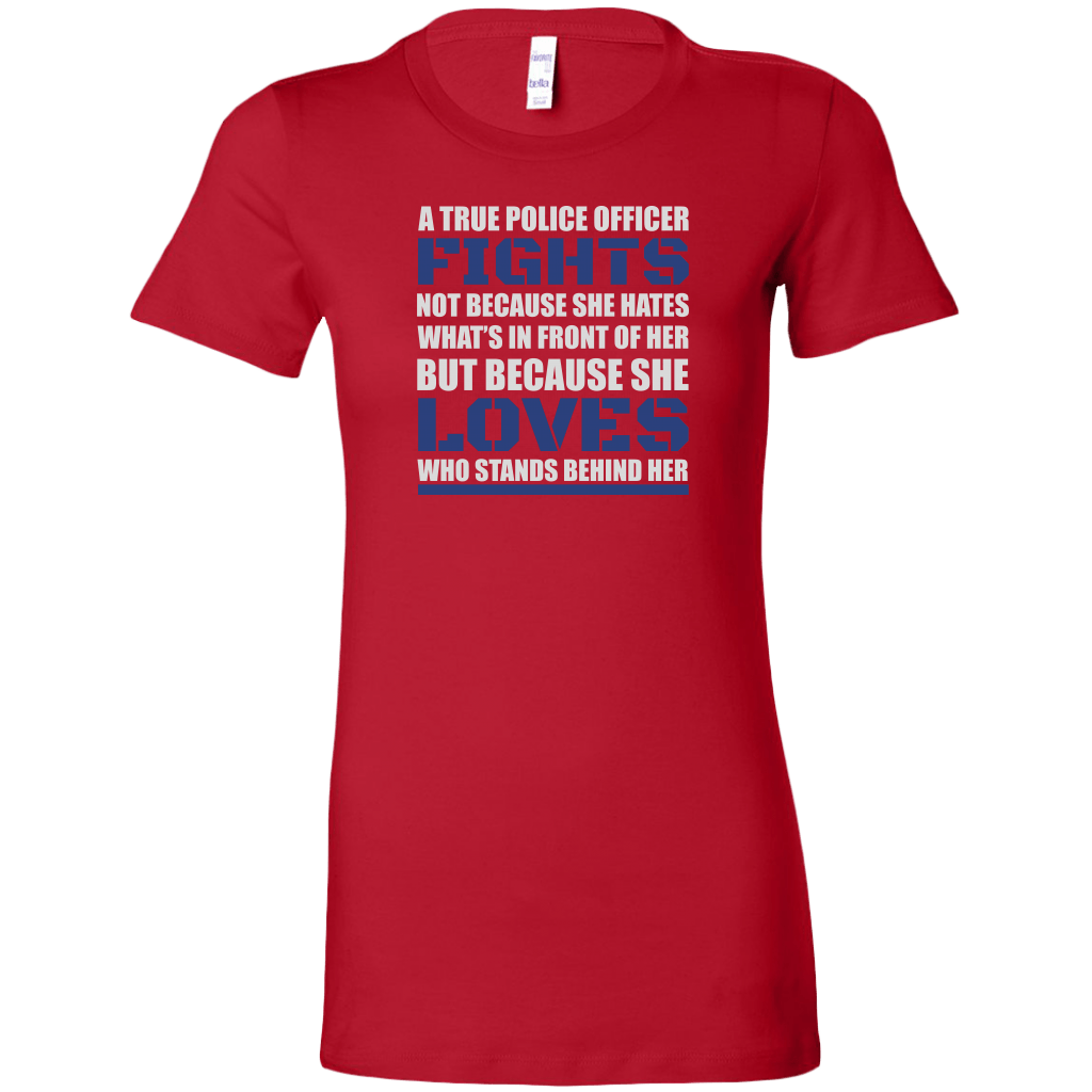 True Police Officer Thin Blue Line Women's T-Shirt