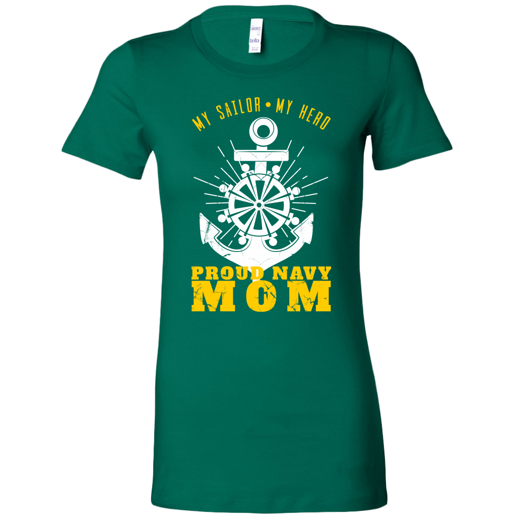 Proud Navy Mom (My Sailor, My Hero) Women's T-shirt