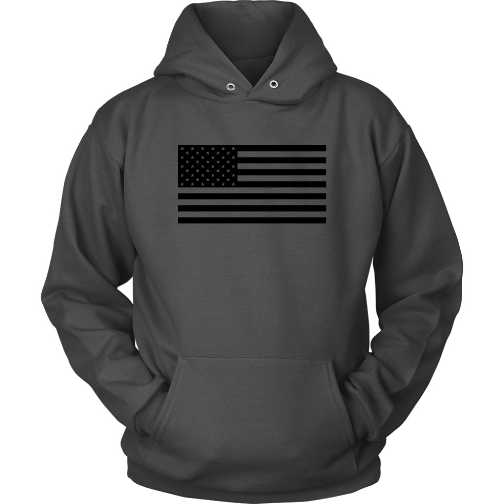 The Black USA Flag Unisex Hoodie