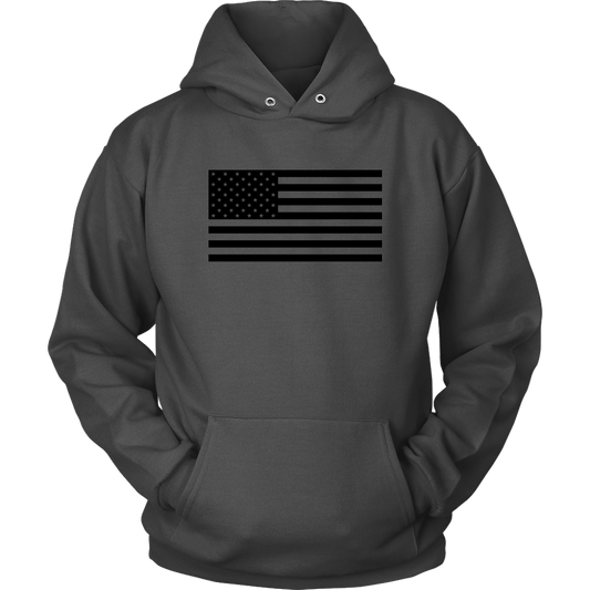 The Black USA Flag Unisex Hoodie