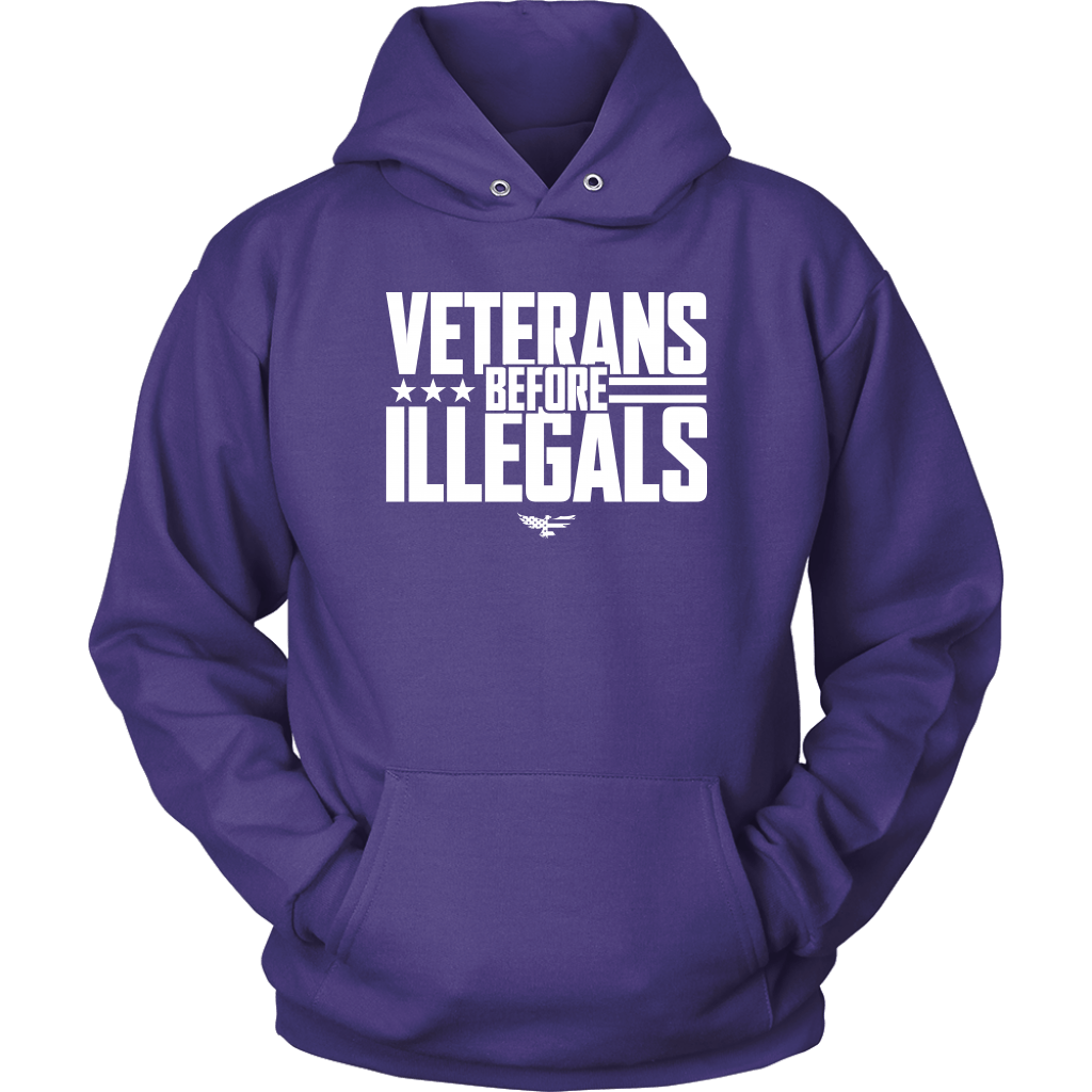 Veterans Before Illegals Unisex Hoodie
