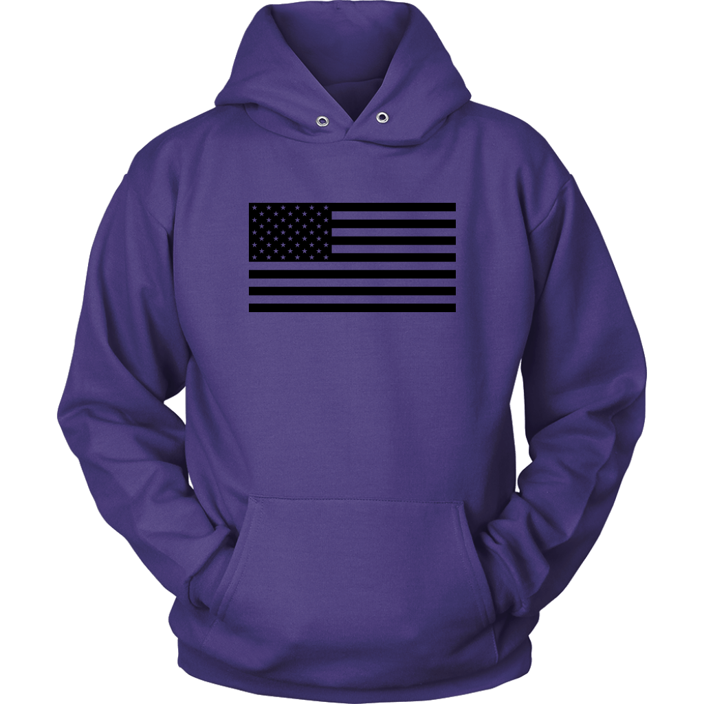 The Black USA Flag Unisex Hoodie