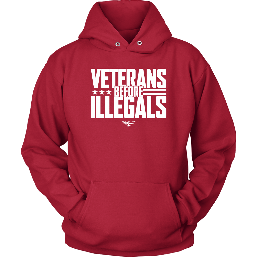 Veterans Before Illegals Unisex Hoodie