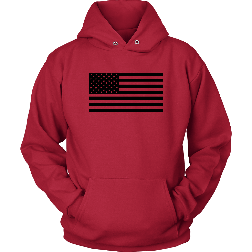 The Black USA Flag Unisex Hoodie