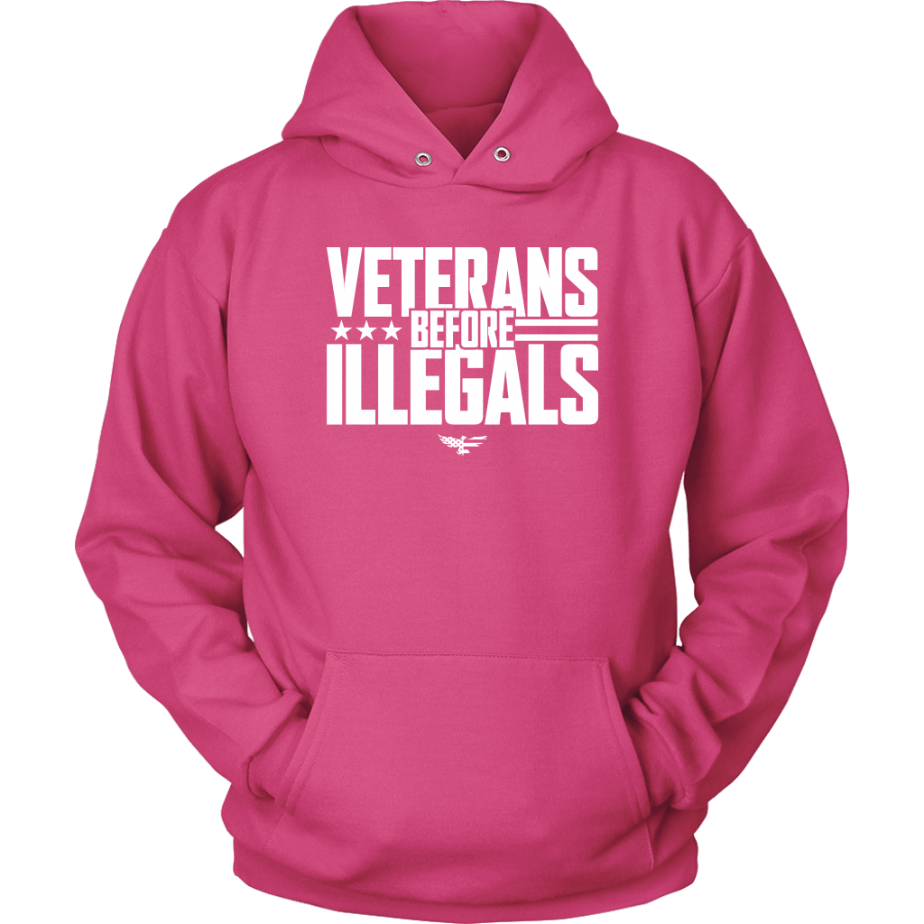 Veterans Before Illegals Unisex Hoodie
