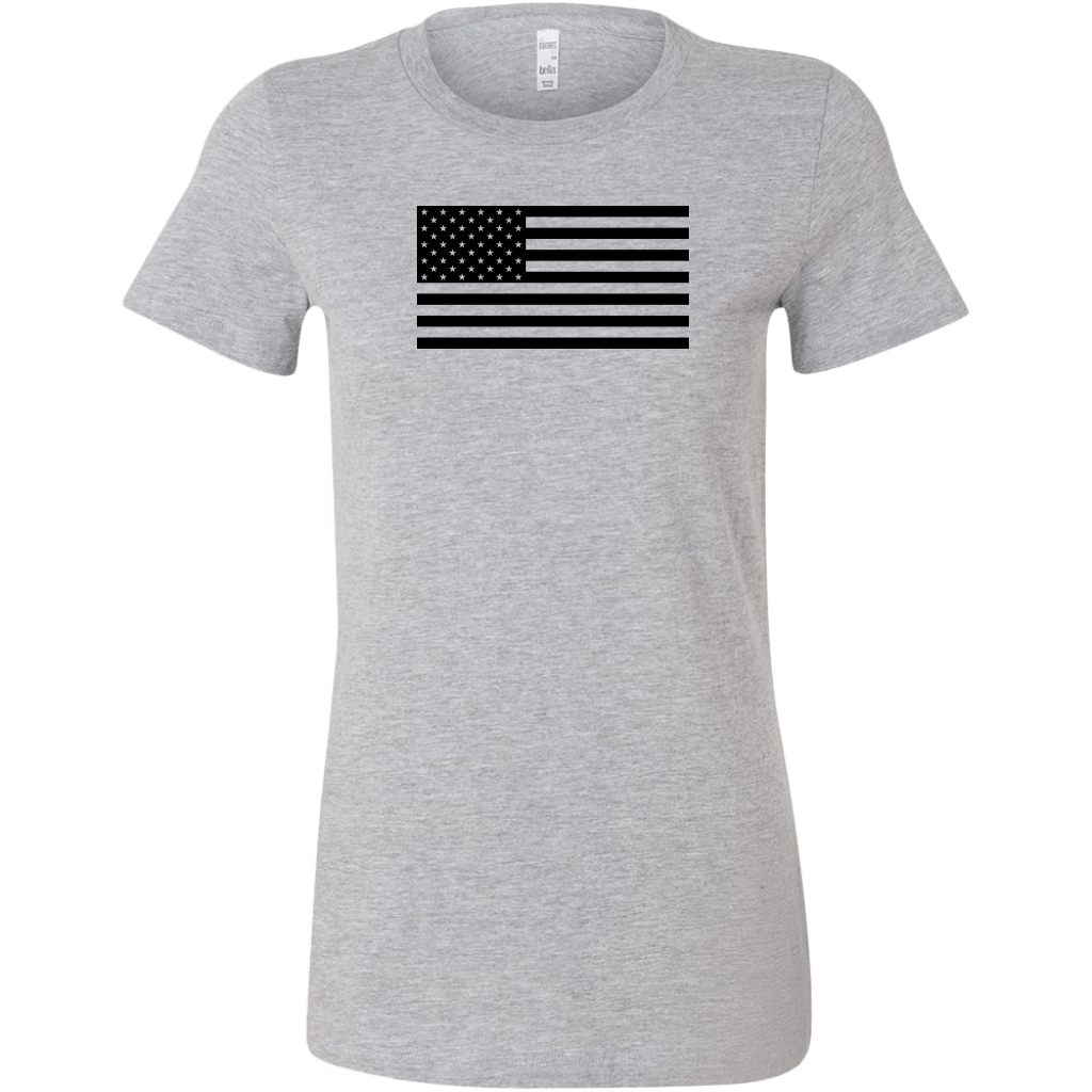 Black USA Flag Women's T-Shirt