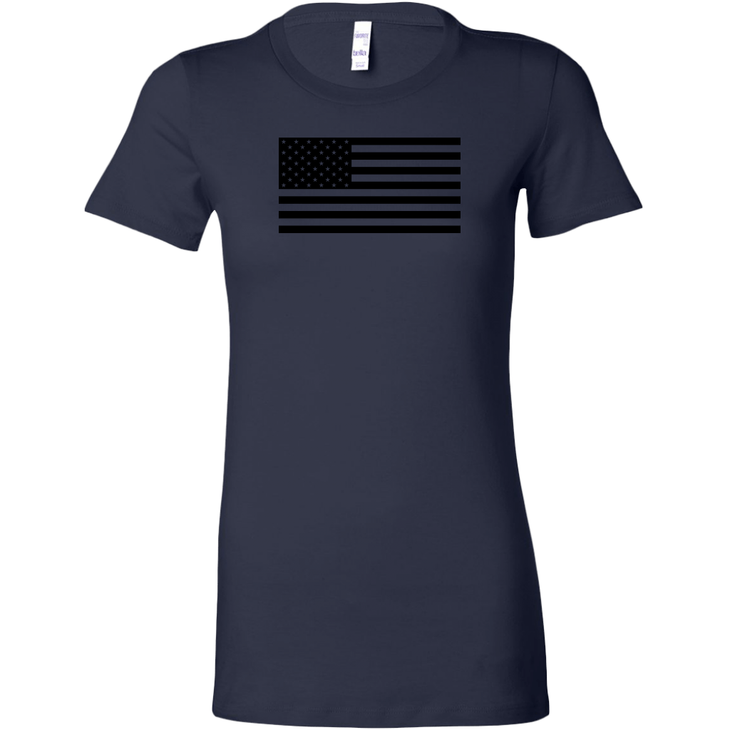 Black USA Flag Women's T-Shirt