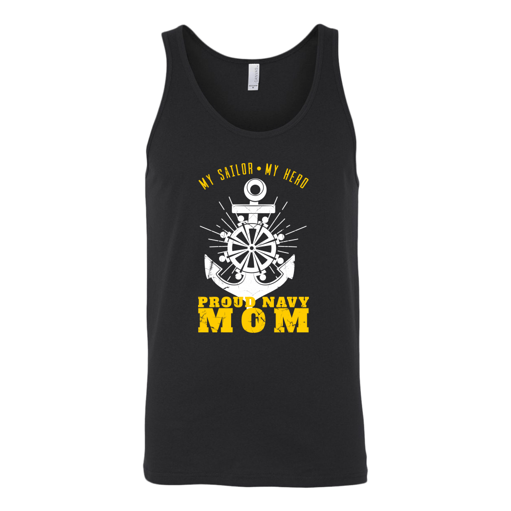 Proud Navy Mom (My Sailor, My Hero) Tank Top