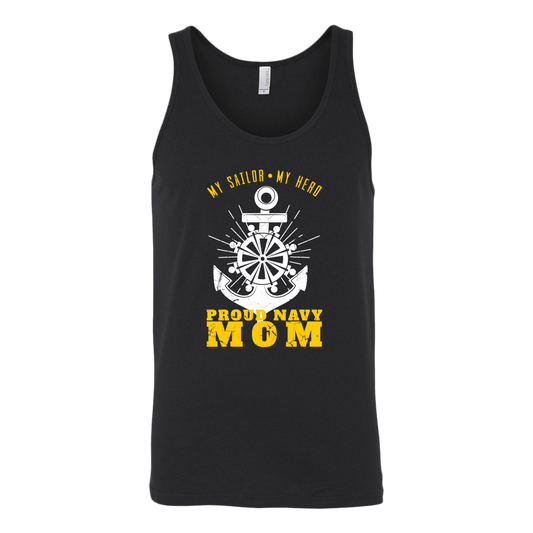 Proud Navy Mom (My Sailor, My Hero) Tank Top