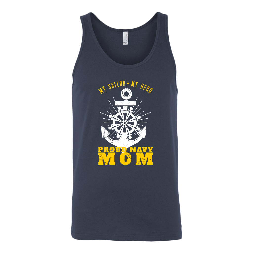 Proud Navy Mom (My Sailor, My Hero) Tank Top