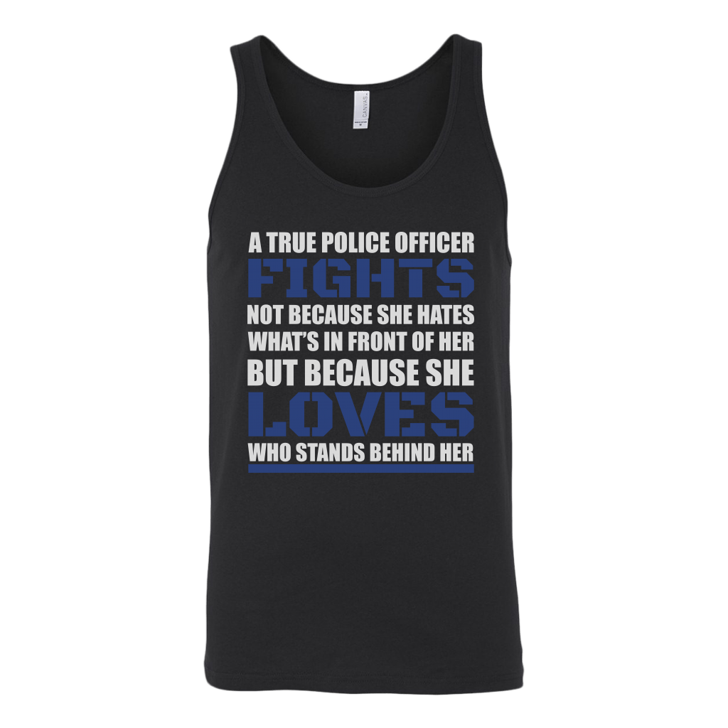 True Police Officer Thin Blue Line Tank Top