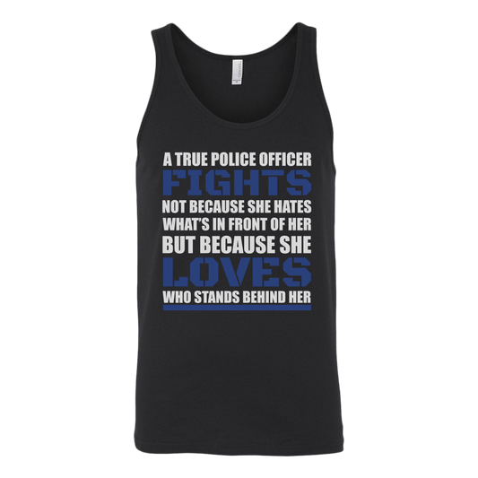 True Police Officer Thin Blue Line Tank Top
