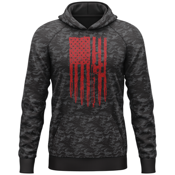 Black Camo Flag Hoodie