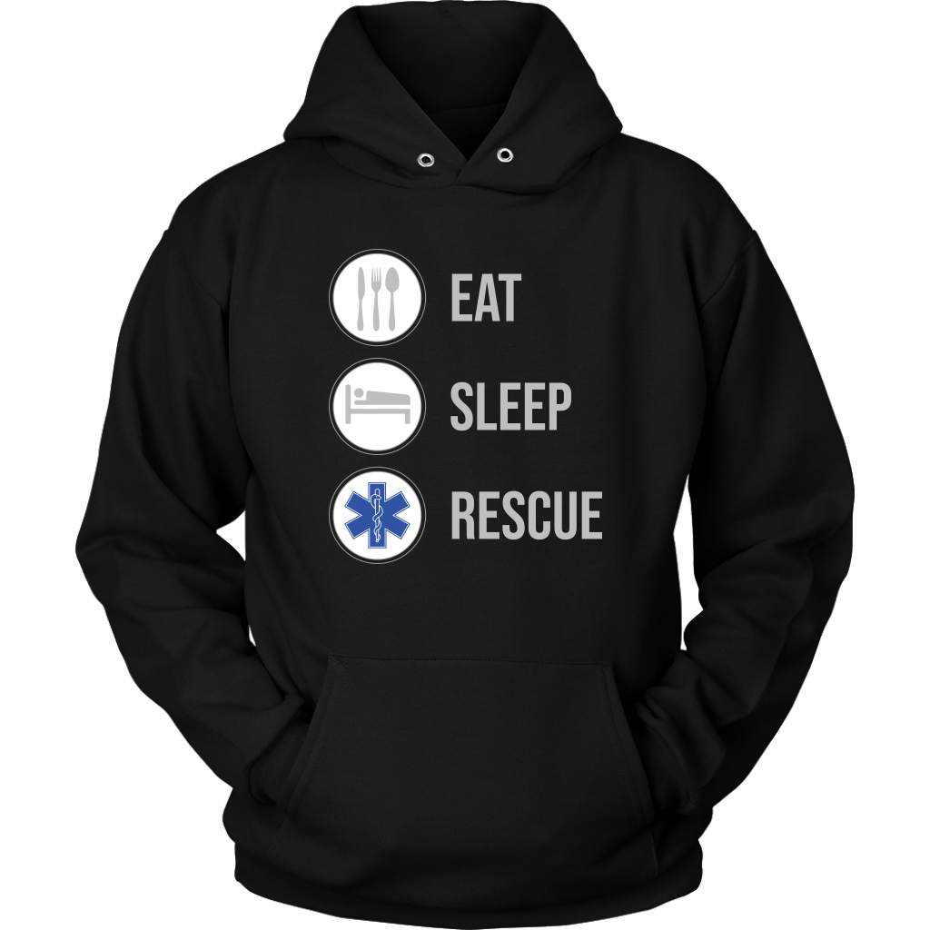 Eat, Sleep, Rescue EMT Unisex Hoodie