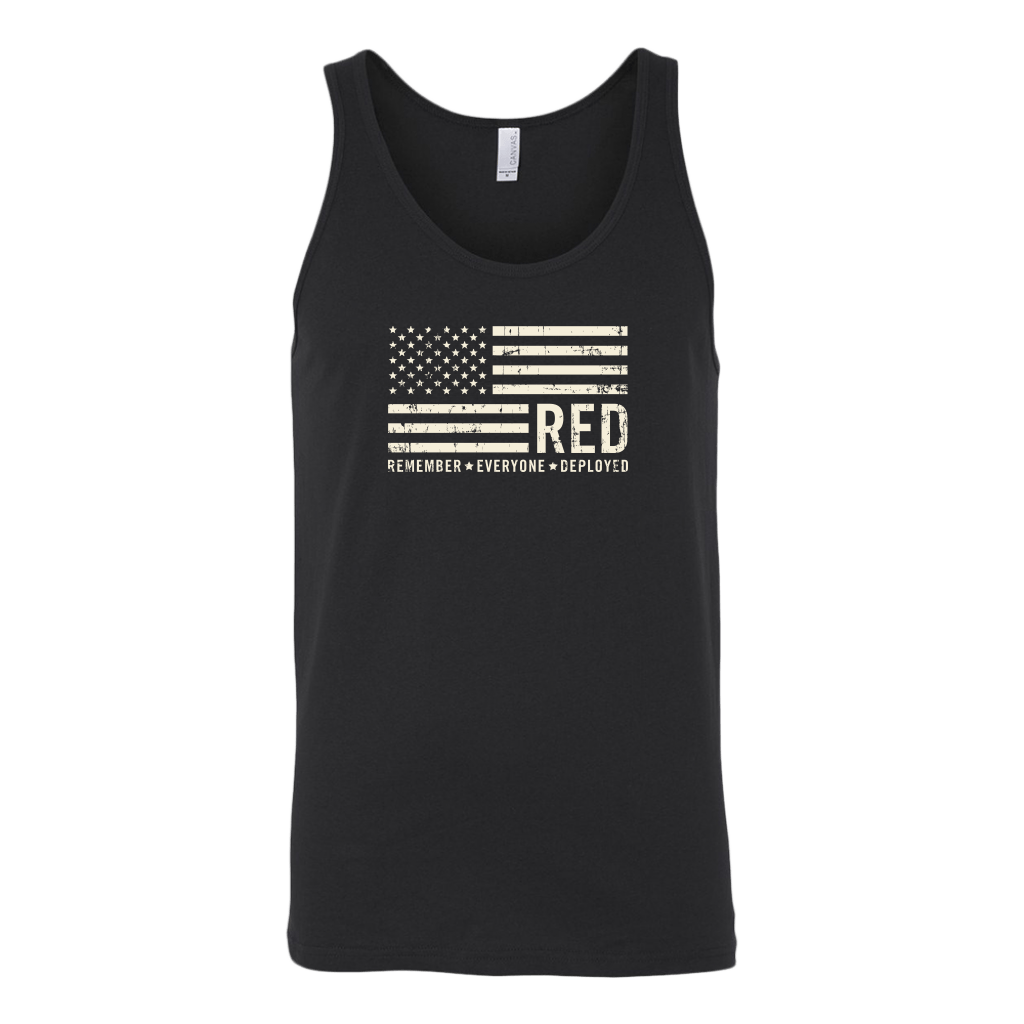 R.E.D - Remember Everyone Deployed US Flag Tank Top