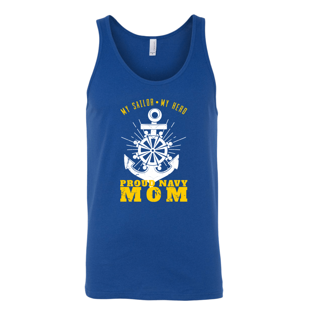 Proud Navy Mom (My Sailor, My Hero) Tank Top