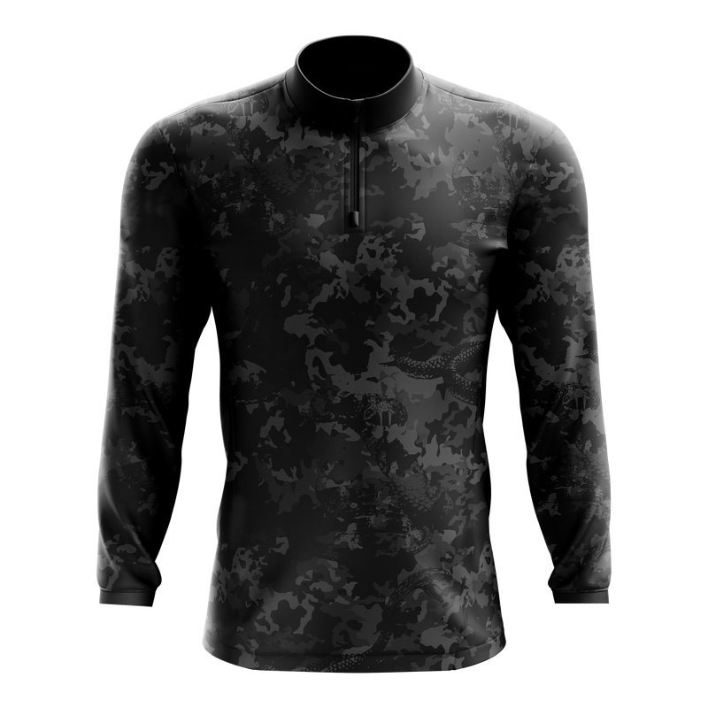 Don't Tread On Me Camo Men's Quarter Zip Pullover