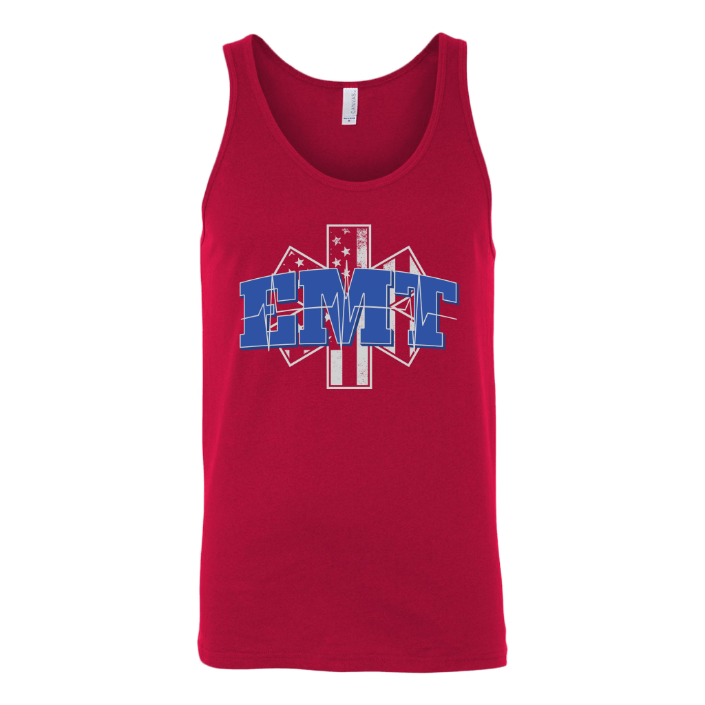 Star of Life EKG Heartbeat Line Tank Top