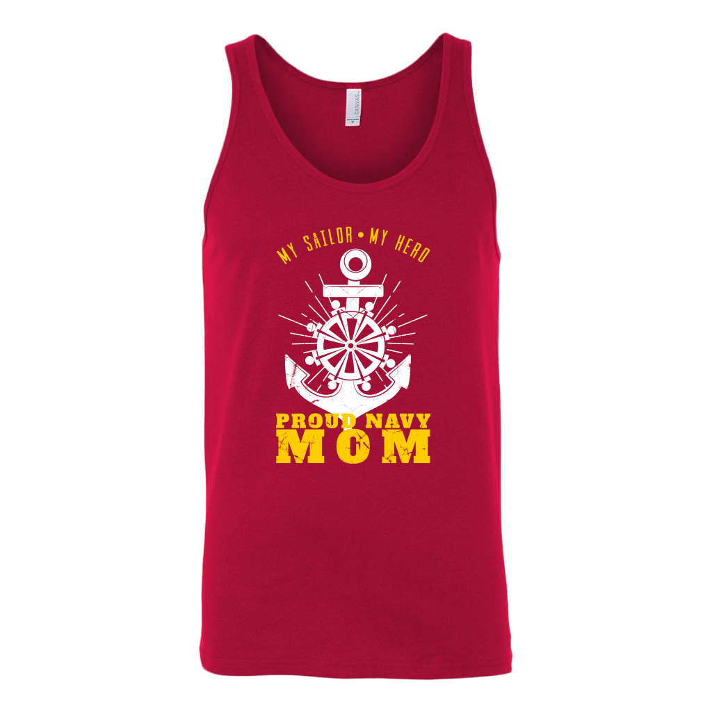 Proud Navy Mom (My Sailor, My Hero) Tank Top
