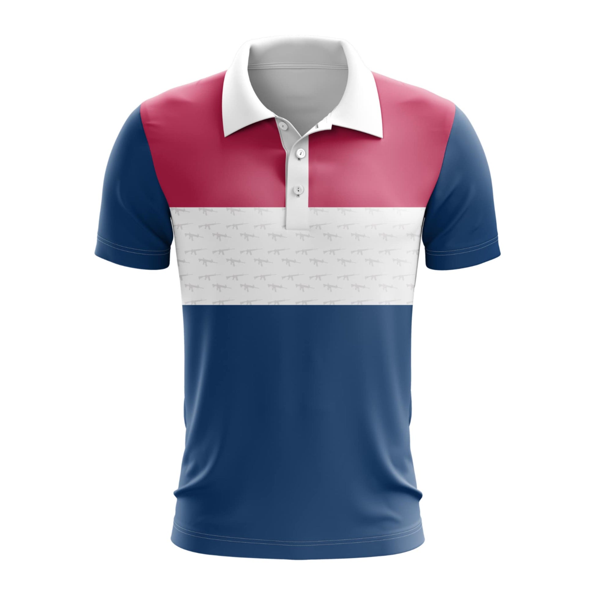 Pewtriot Golf Polo Shirt Classic USA Flag Red, White Pew