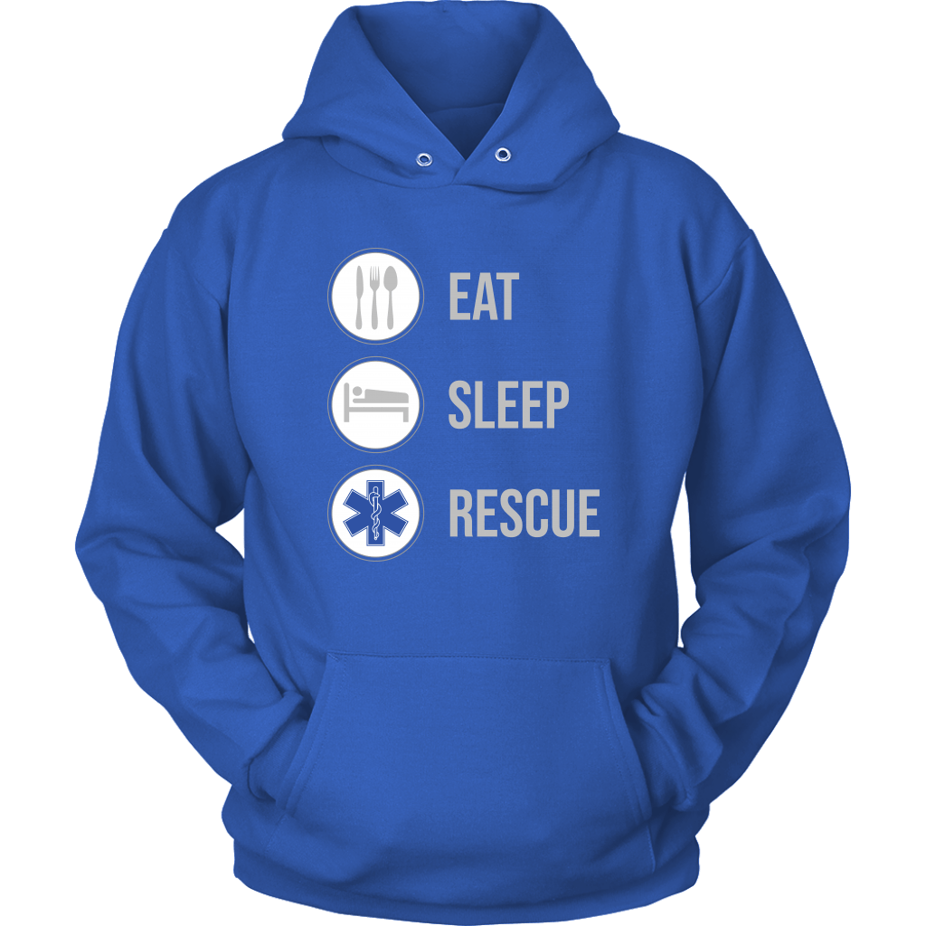 Eat, Sleep, Rescue EMT Unisex Hoodie