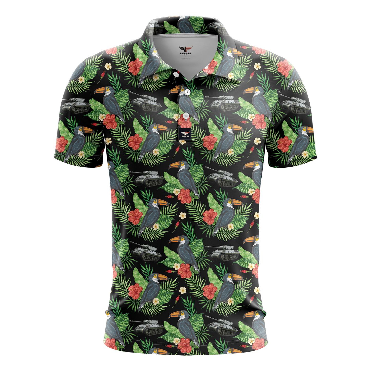 Toucans and Tanks Golf Polo Shirt