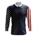 US Flag Men's Quarter Zip Pullover