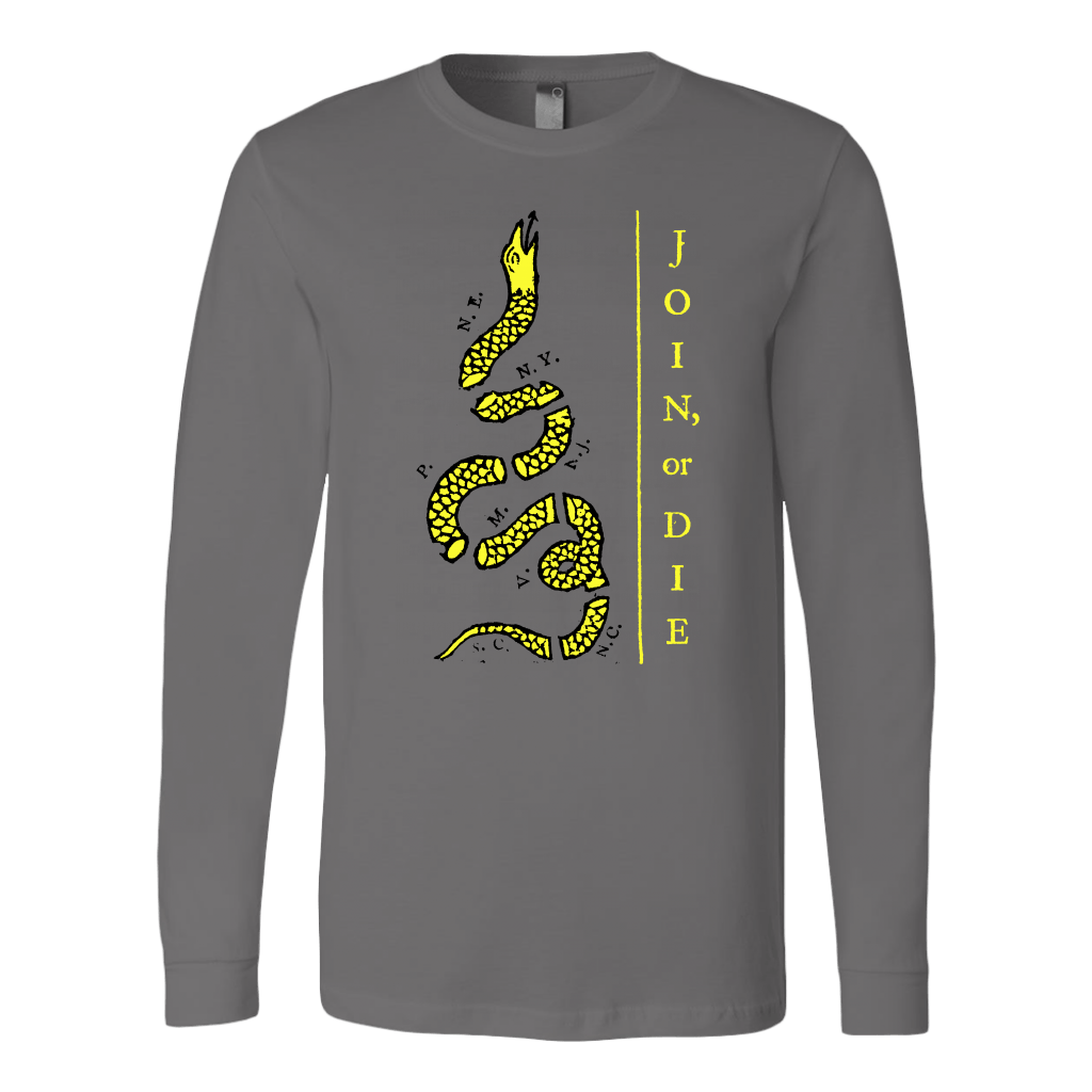 Join Or Die Yellow Snake Long Sleeve Tee