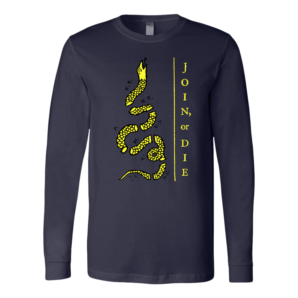 Join Or Die Yellow Snake Long Sleeve Tee