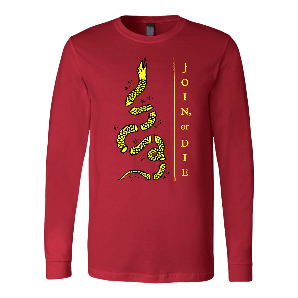 Join Or Die Yellow Snake Long Sleeve Tee